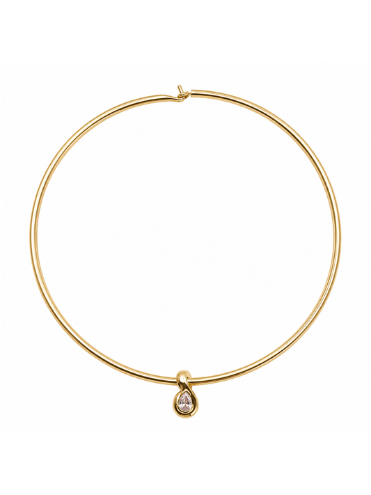 Clara Twist Pendant Collar Necklace